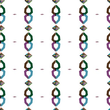 Geometrik şekilli kusursuz desen vektör çizimi