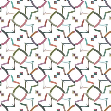 Geometrik şekilli kusursuz desen vektör çizimi  