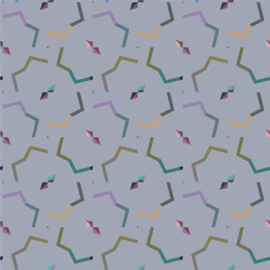 Geometrik soyut dikişsiz desen, vektör illüstrasyonu
