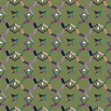 Geometrik şekilli kusursuz desen vektör çizimi