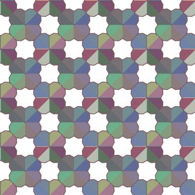 Geometrik soyut dikişsiz desen, vektör illüstrasyonu