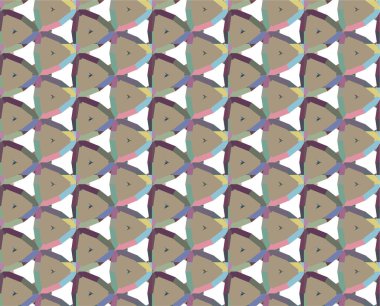 Geometrik şekilli kusursuz desen vektör çizimi  