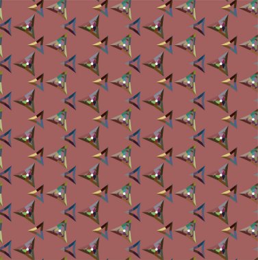 Geometrik soyut dikişsiz desen, vektör illüstrasyonu