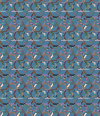 Geometrik şekilli kusursuz desen vektör çizimi  