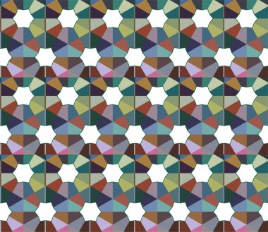 Geometrik soyut dikişsiz desen, vektör illüstrasyonu