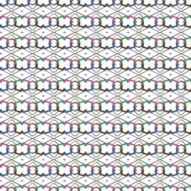 Geometrik soyut dikişsiz desen, vektör illüstrasyonu