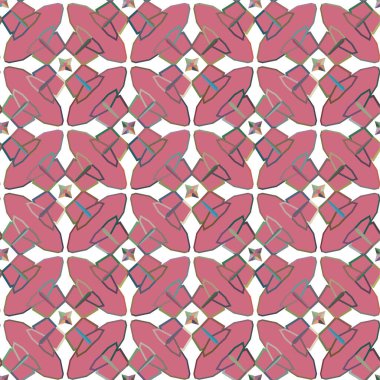 Geometrik şekilli kusursuz desen vektör çizimi    