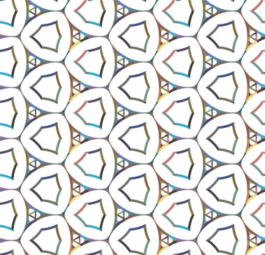 Geometrik şekilli kusursuz desen vektör çizimi    