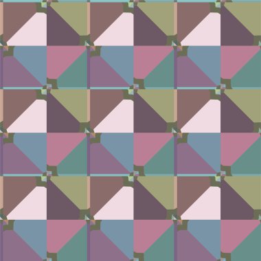 Geometrik şekilli kusursuz desen vektör çizimi