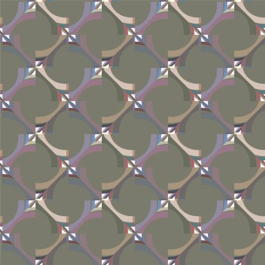 Geometrik şekilli kusursuz desen vektör çizimi