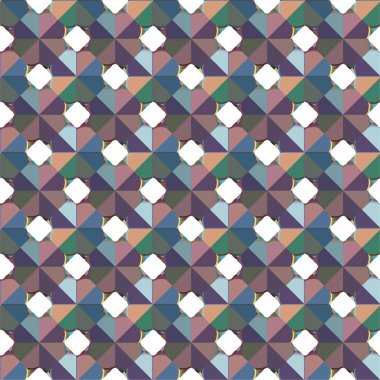Geometrik şekilli kusursuz desen vektör çizimi  