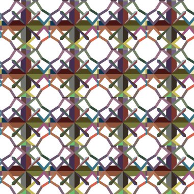 Geometrik şekilli kusursuz desen vektör çizimi