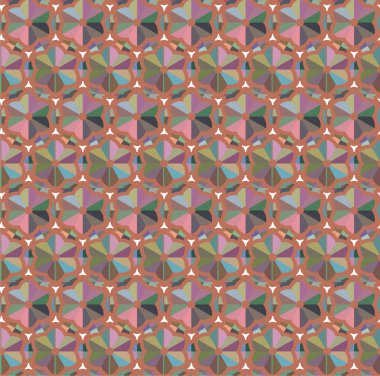 Geometrik soyut dikişsiz desen, vektör illüstrasyonu