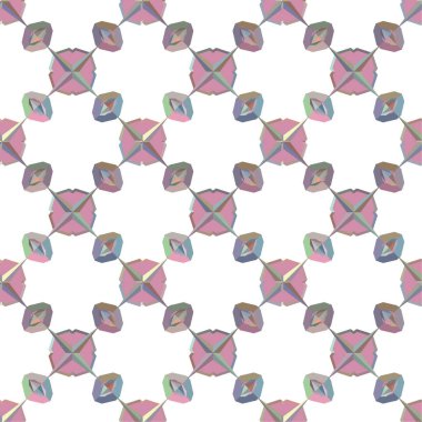 Geometrik şekilli kusursuz desen vektör çizimi