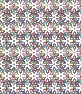 Geometrik şekilli kusursuz desen vektör çizimi