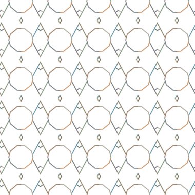 Geometrik şekilli kusursuz desen vektör çizimi  