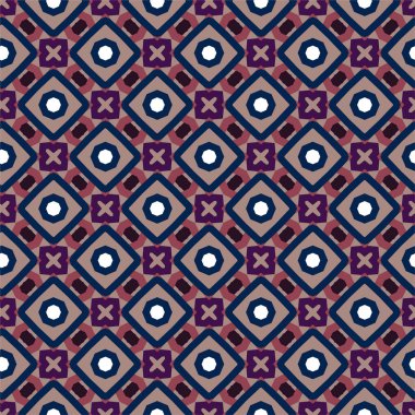 Geometrik şekilli kusursuz desen vektör çizimi