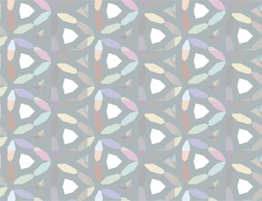 Geometrik şekilli kusursuz desen vektör çizimi  