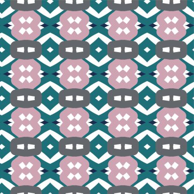 Geometrik soyut dikişsiz desen, vektör illüstrasyonu