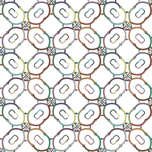 Patrón Sin Costura Con Formas Geométricas Vector Ilustración — Archivo Imágenes Vectoriales