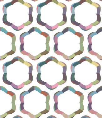 Geometrik şekilli kusursuz desen vektör çizimi  