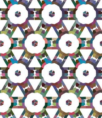 Geometrik soyut dikişsiz desen, vektör illüstrasyonu