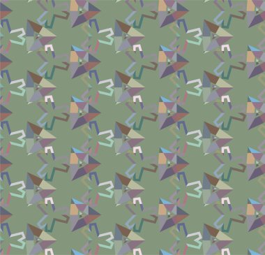 Geometrik şekilli kusursuz desen vektör çizimi    