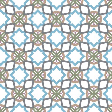 Geometrik soyut dikişsiz desen, vektör illüstrasyonu