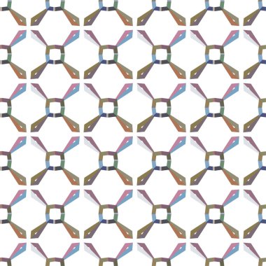 Geometrik şekilli kusursuz desen vektör çizimi  