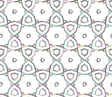 Geometrik şekilli kusursuz desen vektör çizimi