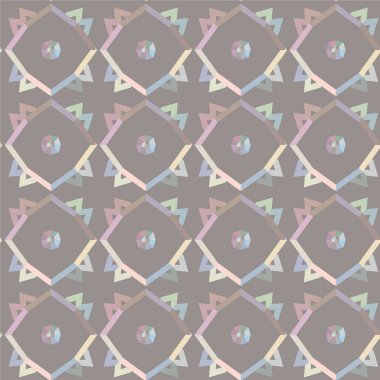 Geometrik şekilli kusursuz desen vektör çizimi