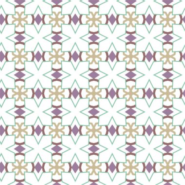 Geometrik şekilli kusursuz desen vektör çizimi  