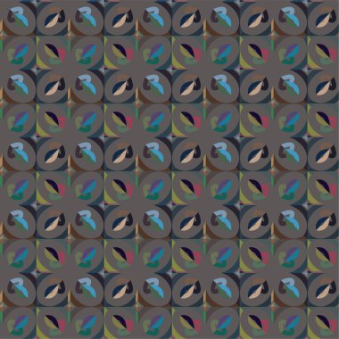 Geometrik şekilli kusursuz desen vektör çizimi  