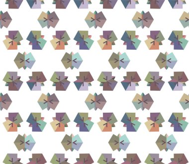 Geometrik şekilli kusursuz desen vektör çizimi  