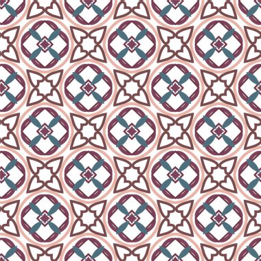 Geometrik şekilli kusursuz desen vektör çizimi  