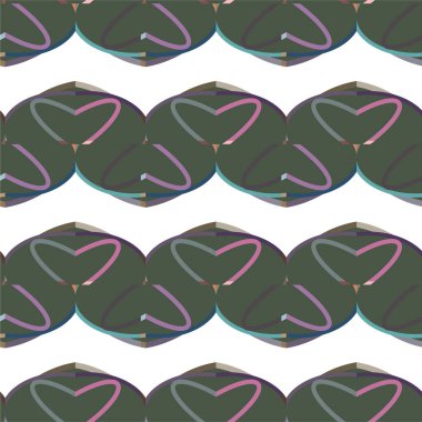 Geometrik şekilli kusursuz desen vektör çizimi    