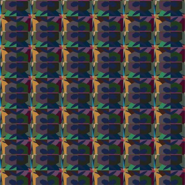 Geometrik şekilli kusursuz desen vektör çizimi