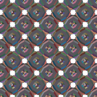 Geometrik şekilli kusursuz desen vektör çizimi