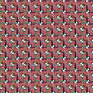 Geometrik şekilli kusursuz desen vektör çizimi