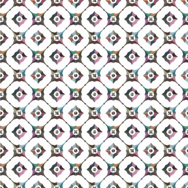 Geometrik soyut dikişsiz desen, vektör illüstrasyonu