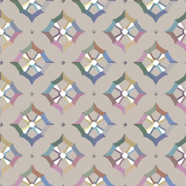 Geometrik şekilli kusursuz desen vektör çizimi