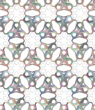 Geometrik soyut dikişsiz desen, vektör illüstrasyonu