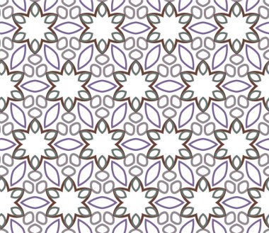 Geometrik soyut dikişsiz desen, vektör illüstrasyonu