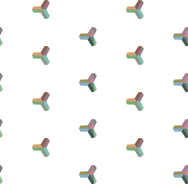 Nahtlose Muster Mit Geometrischen Formen Vektorillustration — Stockvektor