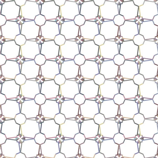 Bezszwowy Wzór Geometrycznych Kształtów Wektor Ilustracji — Wektor stockowy