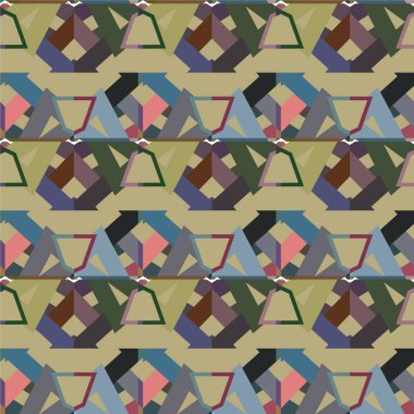 soyut geometrik dikişsiz desen, vektör illüstrasyonu