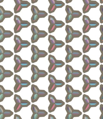 Geometrik şekilli kusursuz desen vektör çizimi