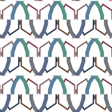 Geometrik soyut dikişsiz desen, vektör illüstrasyonu