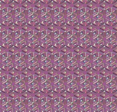 Geometrik şekilli kusursuz desen vektör çizimi    