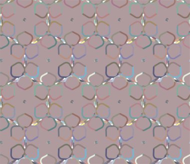 Geometrik şekilli kusursuz desen vektör çizimi